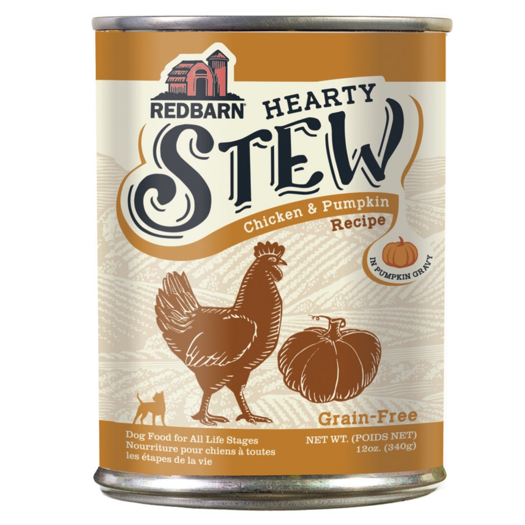 Redbarn Pet Products Hearty Stew All Life Stages Canned Dog Food Chicken & Pumpkin 12oz