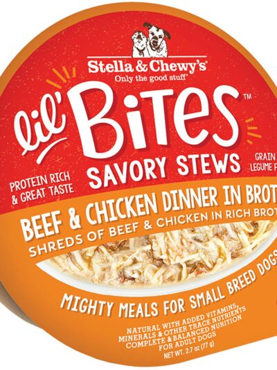 Stella and Chewys Dog Lil Bites Savory Stew Beef And Chicken 2.7oz. (Case of 12)