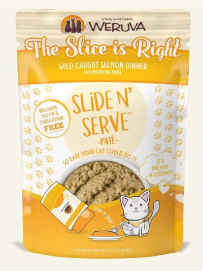 Weruva Cat Pates The Slice is Right Wild Caught Salmon Dinner 2.8oz. (Case of 12)