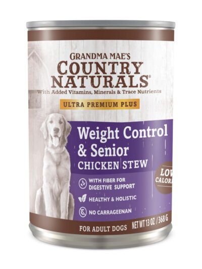 Grandma Mae's Country Naturals Weight Control & Senior Wet Dog Food Chicken Stew 13oz