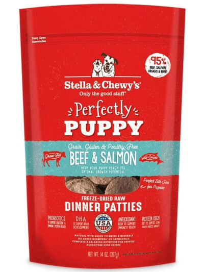 Stella and Chewys Dog Freeze Dried Puppy Beef Salmon 14 oz.