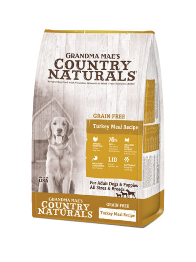 Grandma Mae's Country Naturals Grain Free L.I.D. Dry Dog Food Turkey 25lb