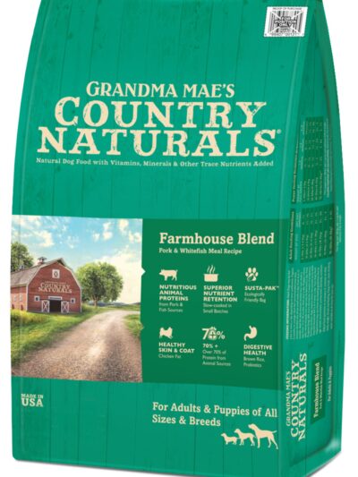Grandma Mae's Country Naturals Farmhouse Blend Dry Dog Food Pork & Whitefish 4lb