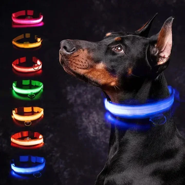 LED Glowing Dog Collar Adjustable Flashing