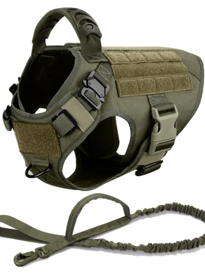 Tactical Dog Training Harness Leash Set