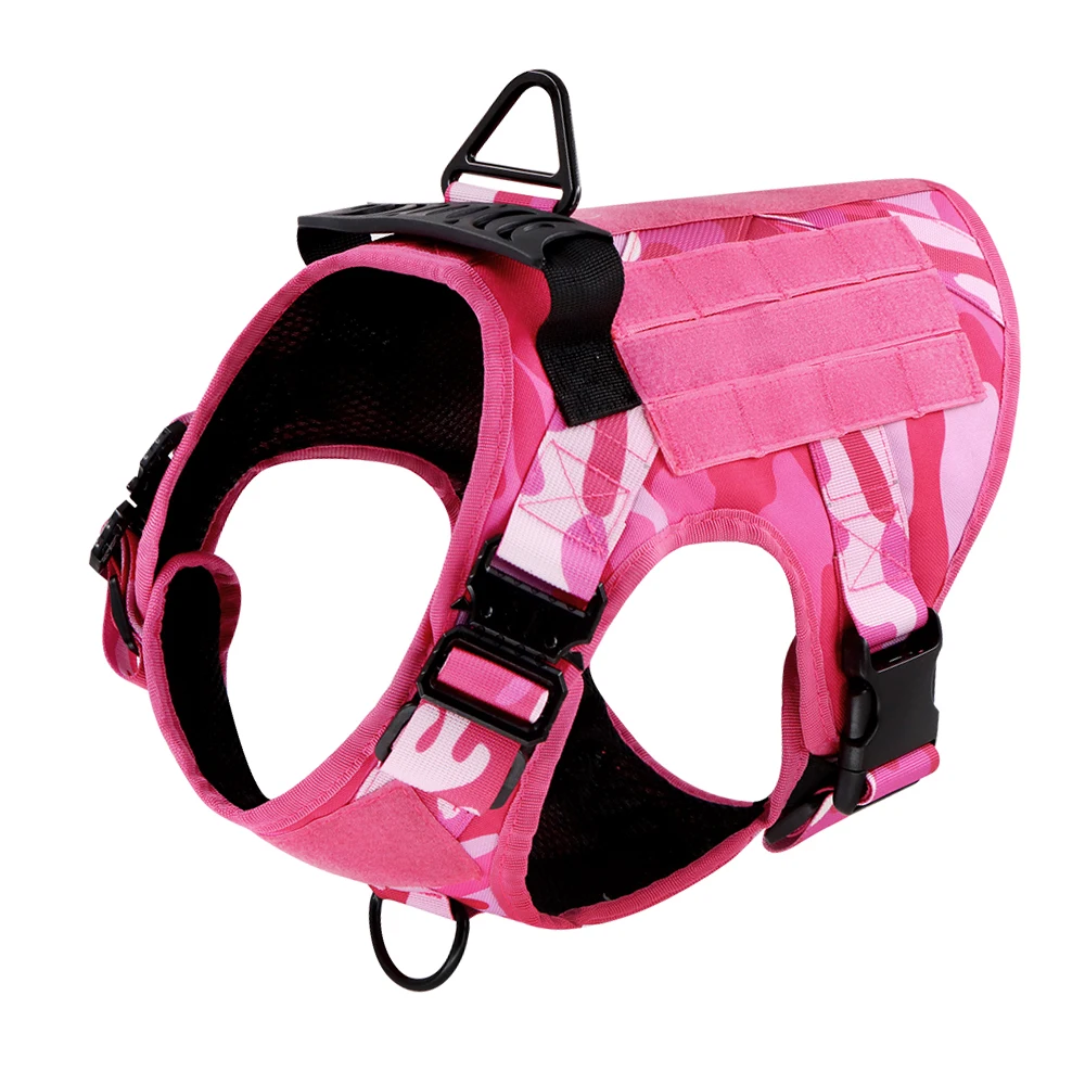 Military Pink Camouflage Dog Harness - Image 8