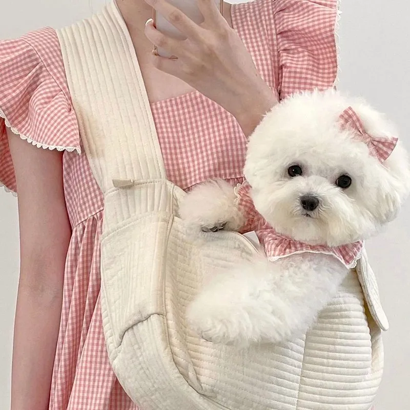 Spring/summer pet dress pink plaid lace - Image 6