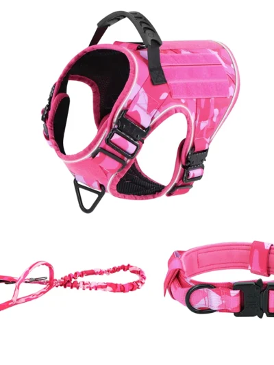 Pink Reflective Dog Harness