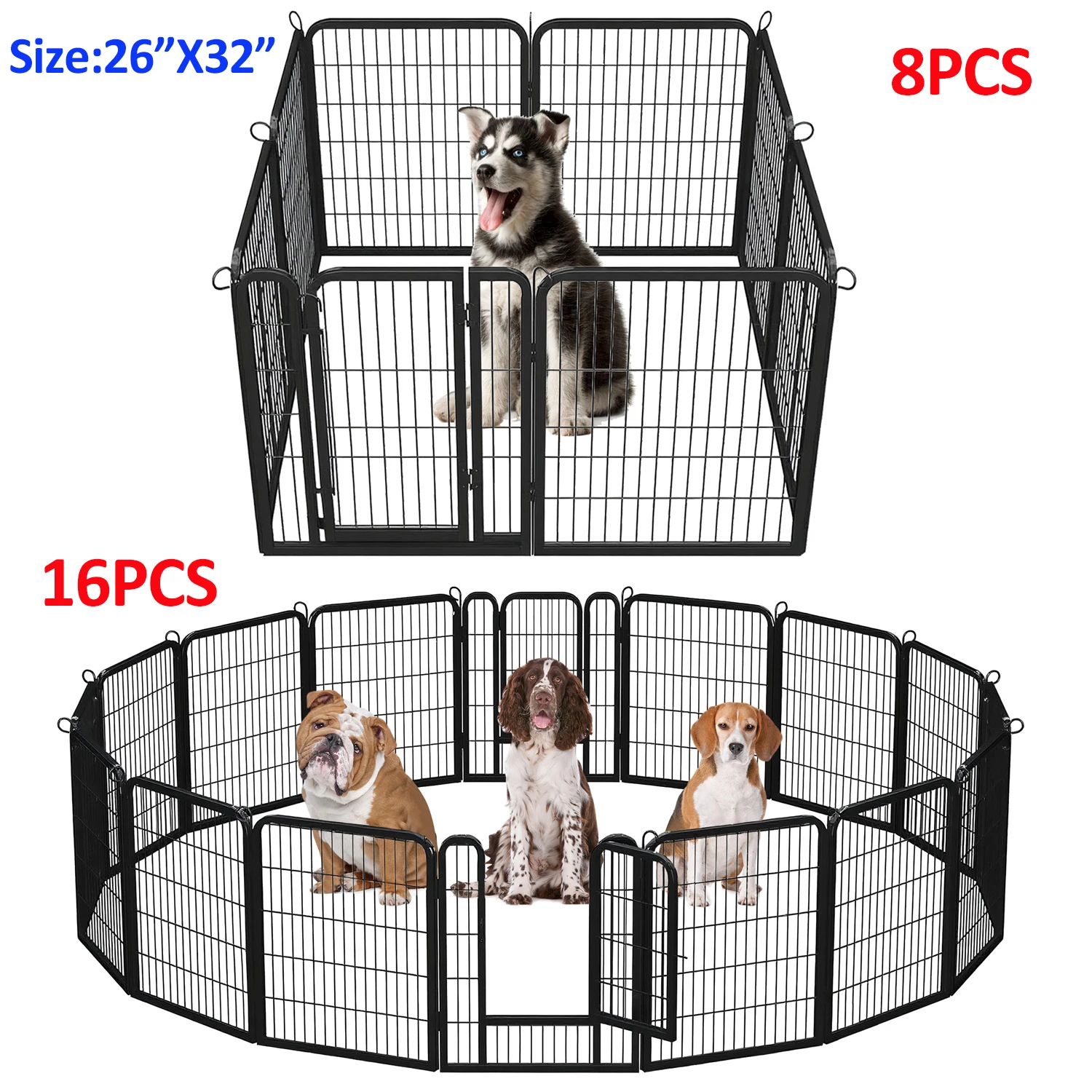 Dog Playpen with Door Outdoor/Indoor - Image 8