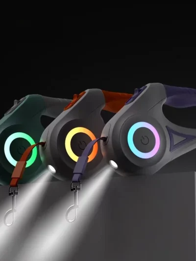 5M Automatic Retractable Leash Led Flashlight