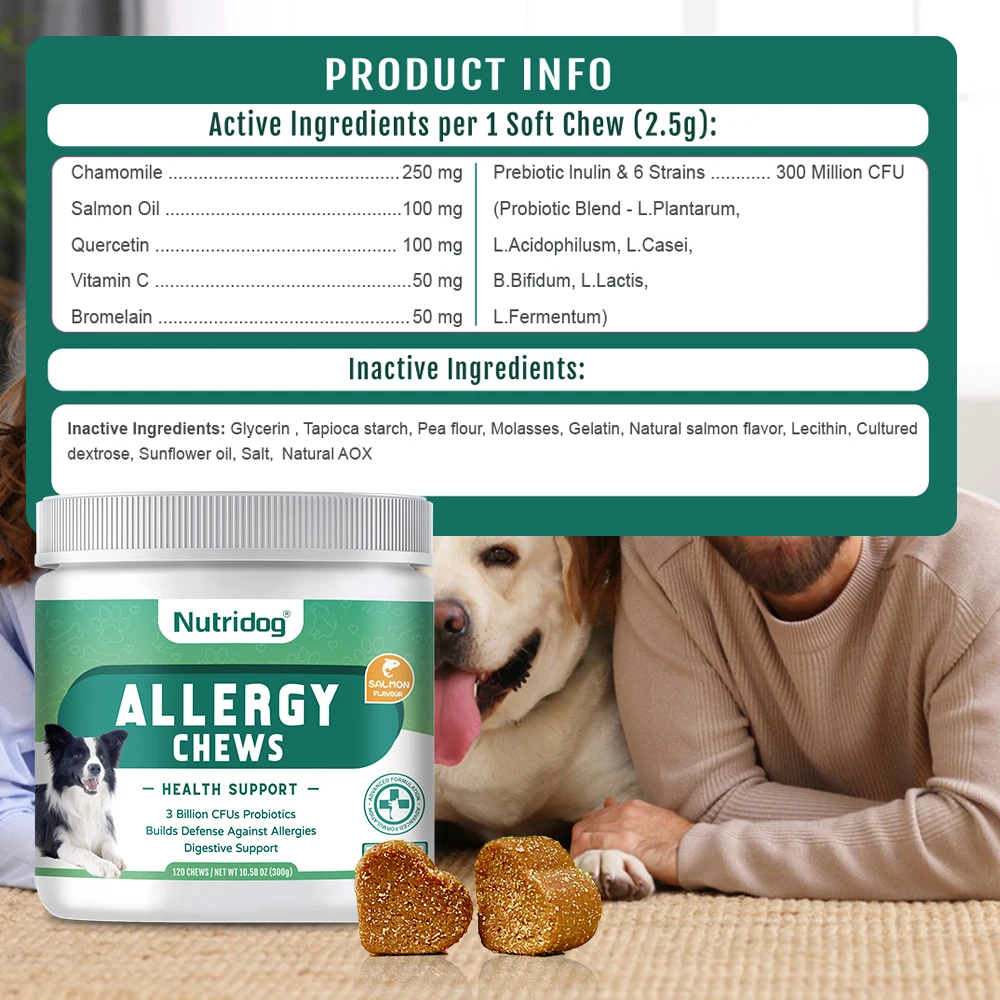 NUTRIDOG Dog Anti-Allergy Chews Salmon - Image 3