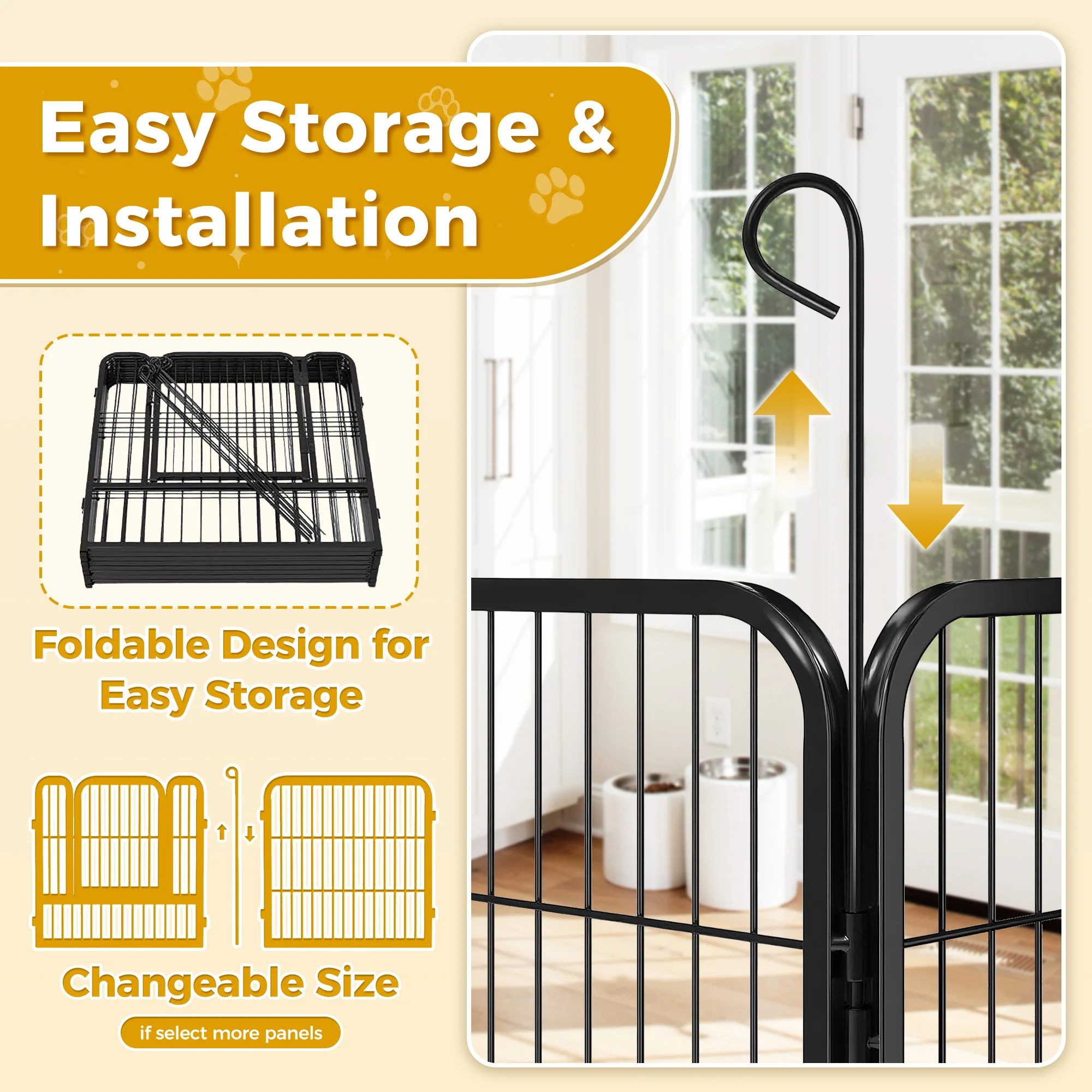 Dog Playpen with Door Outdoor/Indoor - Image 5