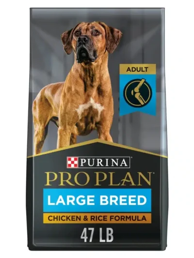 Purina Pro Plan Dry Dog Food for Large Adult Dogs High Protein,  Real Chicken & Rice, 47 lb Bag