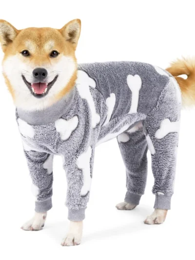 Pet Dog Jumpsuit Warm Fleece Pajamas