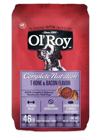Ol' Roy Complete Nutrition T-Bone & Bacon Flavor Dry Dog Food, 46 lbs