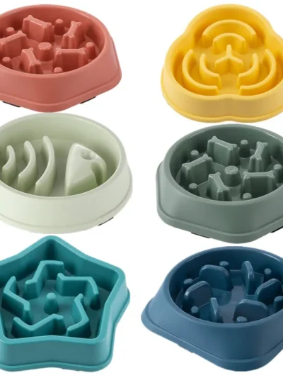 Pet Cat Dog Slow Food Bowl