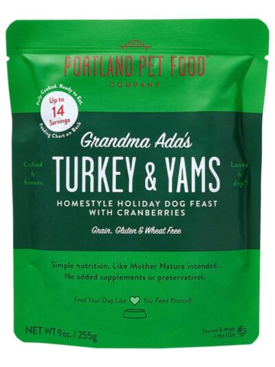 Portland Dog Grain Free Grandma Ada's Turkey & Yam Homestyle Meal 9oz. - 8 Pack