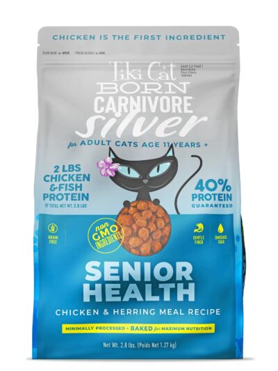 Tiki Pet Cat Born Carnivore Silver Senior Health 2.8Lb
