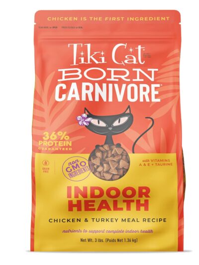 Tiki Pet Cat Born Carnivore Indoor Chicken & Turkey 3Lb