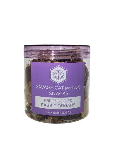 Savage Cat Dog Cat Freeze Dried Rabbit Organs Assorted 2oz.