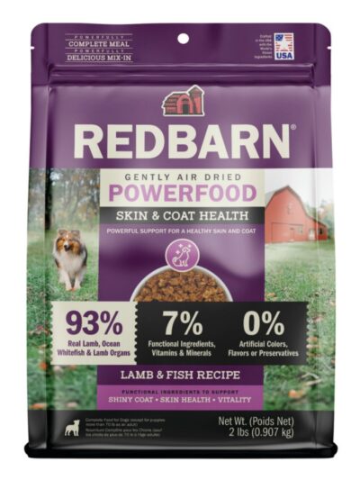 Redbarn Pet Products Gently Air Dried Powerfood Skin & Coat Health Dry Dog Food Lamb & Fish, 1ea/2 lb