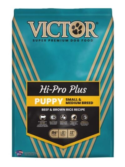 Victor Classic Hi-Pro Plus Small/Medium Breed Puppy Food Beef/Brown Rice 15 Lb