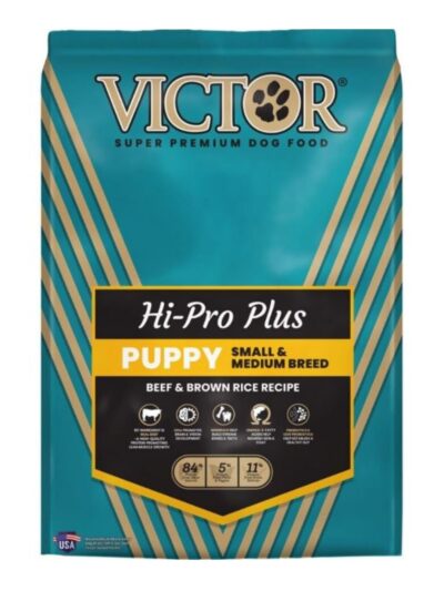 Victor Classic Hi-Pro Plus Small/Medium Breed Puppy Food Beef/Brown Rice 5 Lb