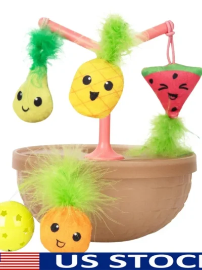 Wobbling Cat Toy Fruit Bowl